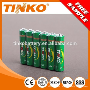 Pilas de carbono tamaño AAA r03p de zinc 1, 5V